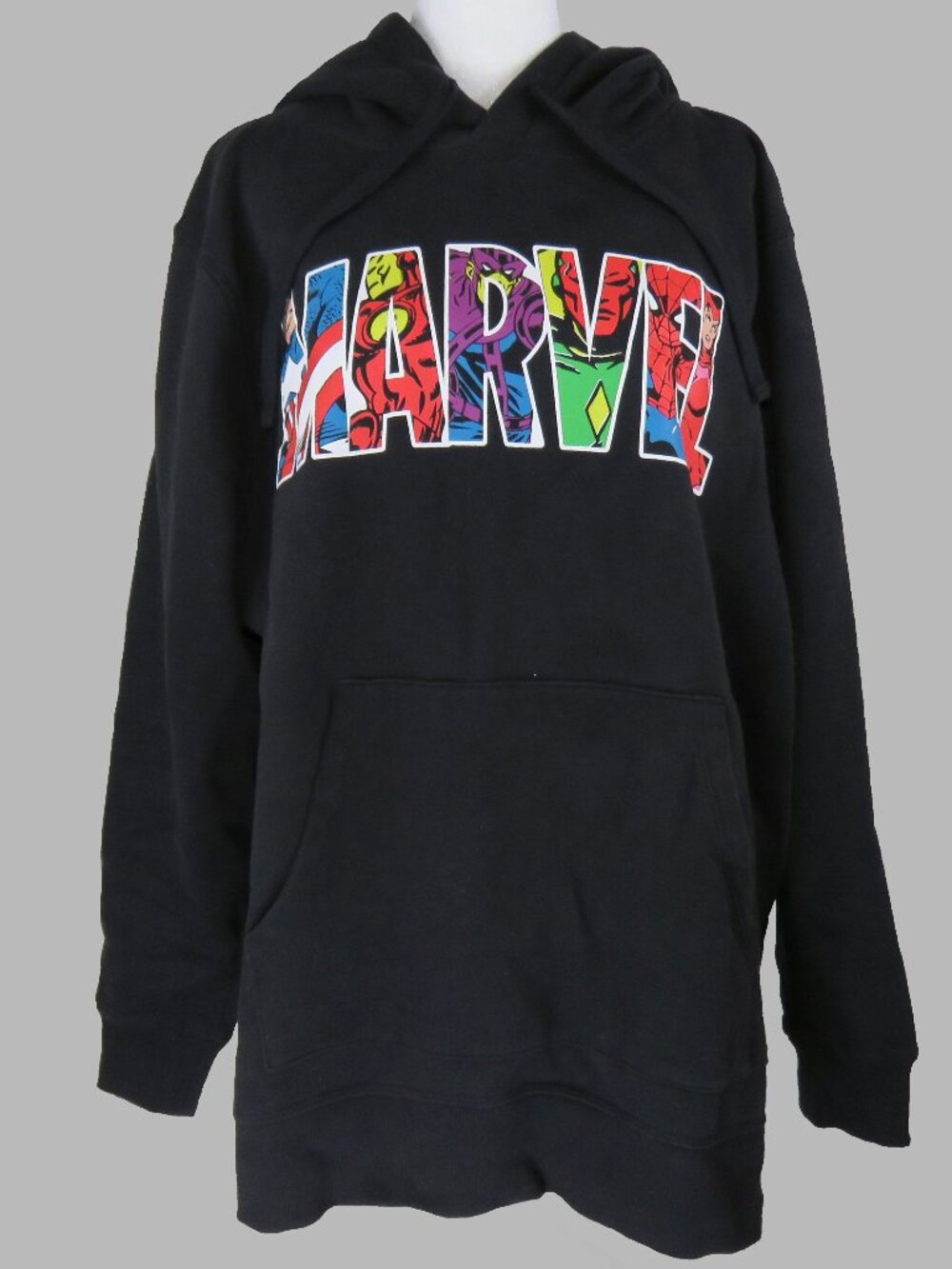 Marvel Women's Black Long-Sleeve Marvel Logo Hoodie Size 3X (C2130)